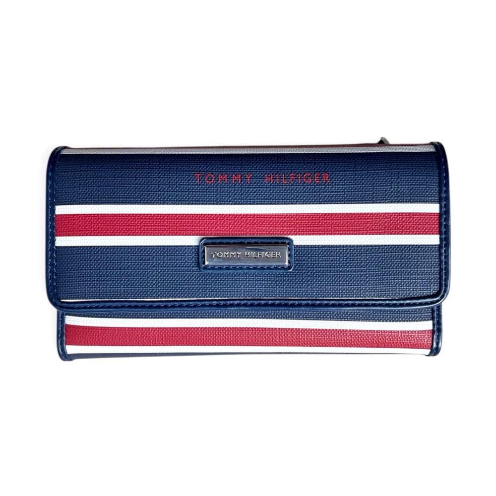 NWOT Tommy Hilfiger Striped Wallet - Blue, Red, White